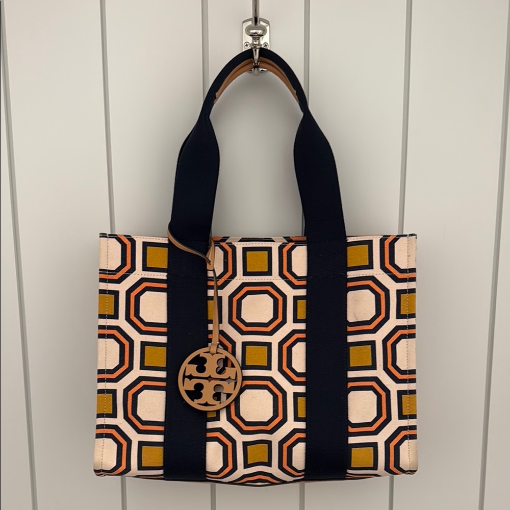 Tory Burch Geometric Tote Bag - Black and Gold